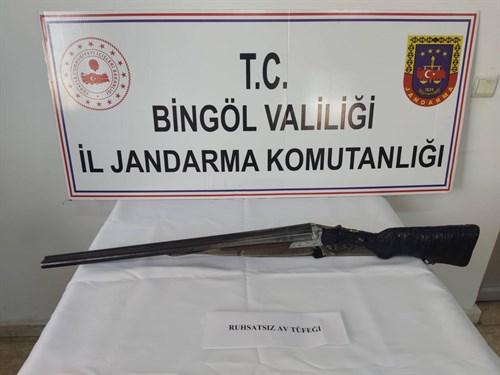 Bingöl Jandarması 2 Adet Yivsiz Av Tüfeği Ele Geçirdi